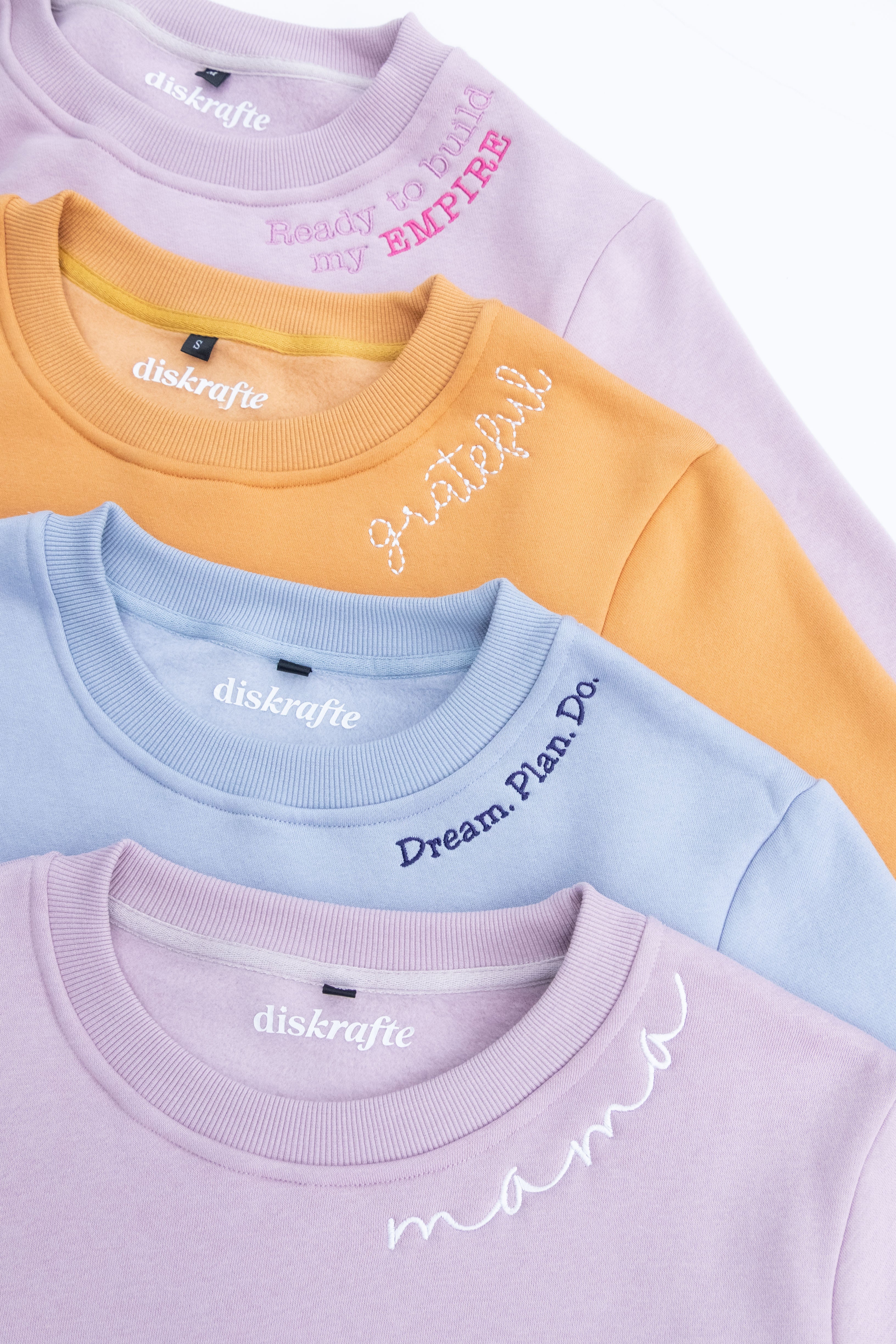PERSONALISED NECKLINE EMBROIDERY in Classic Crew Sweatshirt PERSONALISED NECKLINE EMBROIDERY in Classic Crew Sweatshirt