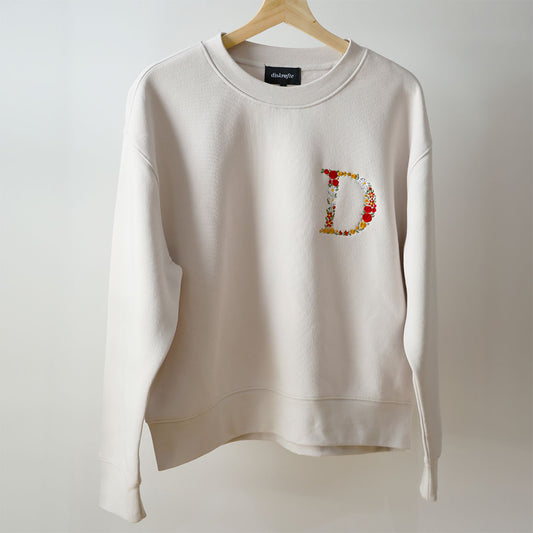 FLORAL MONOGRAM: RELAX CREW SWEATSHIRT