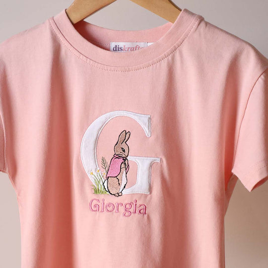 KIDS DROP SHOULDER TEE: PETER RABBIT AND COTTON TAIL MONOGRAM