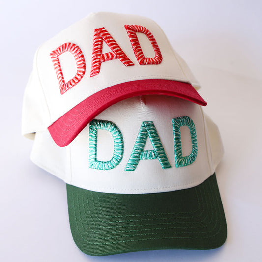 DAD IN 3D PUFF WEAVE: FRAME TWO-TONE CAP