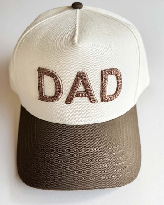 DAD IN 3D PUFF WITH CENTER ACCENT: FRAME TWO-TONE CAP
