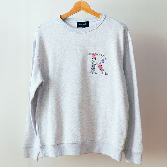 FLORAL MONOGRAM: PREMIUM CREW SWEATSHIRT