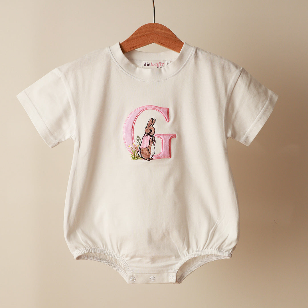 G Minky Monogram in Light Pink