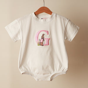 G Minky Monogram in Light Pink