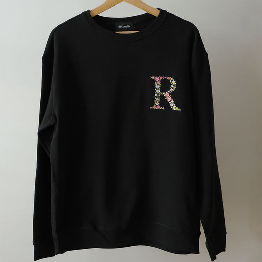 FLORAL MONOGRAM: PREMIUM CREW SWEATSHIRT