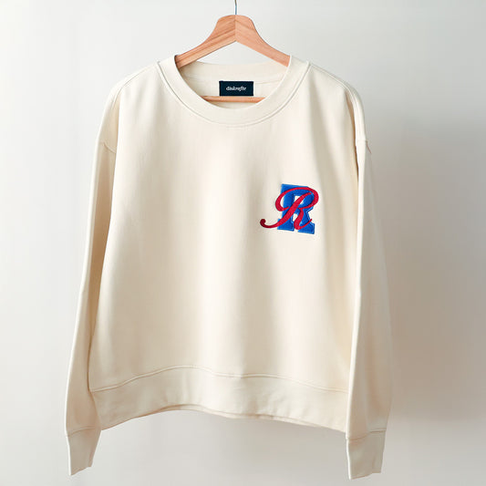 CREST AND CURSIVE MONOGRAM: RELAX CREW SWEATSHIRT