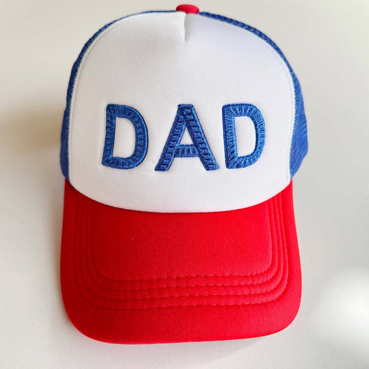 DAD IN 3D PUFF WITH CENTER ACCENT: FOAM TRUCKER HAT